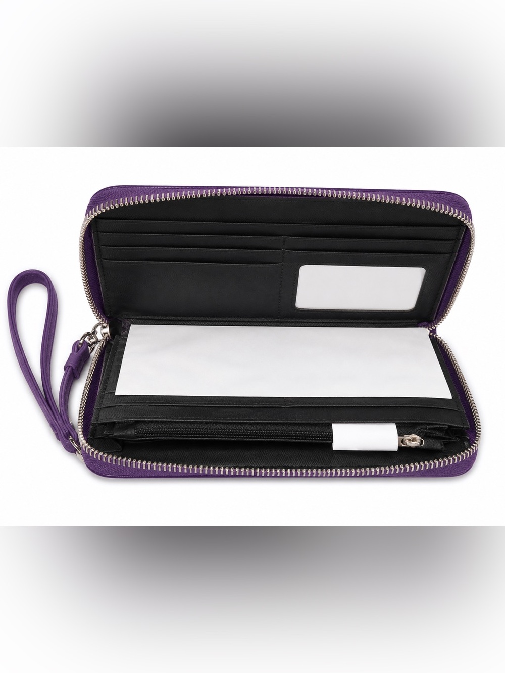Steve Madden Purple Zip-Around Wristlet with Detachable Strap - Picture 5 of 6